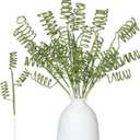 12 Pcs Lime Green Christmas Glitter Curly Tree Picks and Sprays for Tree 11.81" Artificial Glitter Stem Pick and Twigs Decorations Xmas Vase Filler Ornaments Topper Branch for DIY Wreath