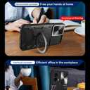 Compatible with Motorola Moto G24 Case,with Slide Camera Lens Cover Compatible with Motorola Moto G04 XT2421-2 / Moto G24 XT2423-1 Case Silver