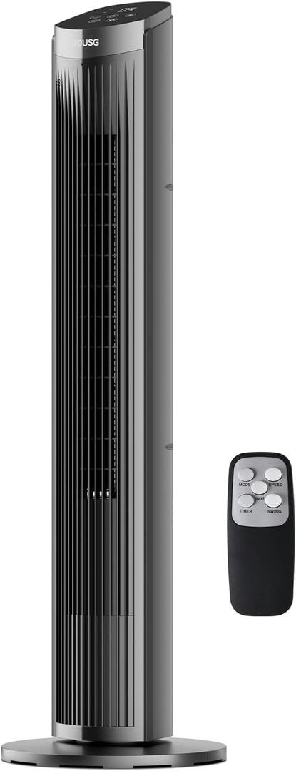 40" Tower Fan for Bedroom,35dB Quiet for Sleep,5 Speeds, 3 Modes,12H Timer, 70Oscillating Floor Standing Fans for Room,Fans with Remote Control for Room, Home, Office (Black), Large