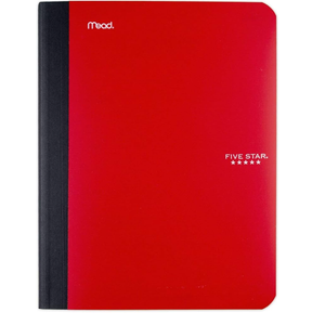 Five Star Composition Book, 100-Count, College Ruled, Red (72257)