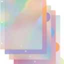 U Brands 5 Tab Poly Plastic Binder Dividers for 3 Ring Binder, 11" x 9.2", Lucent Dreams Pastels, Letter Size, Office Supplies