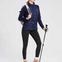 baleaf Women's Fleece Lined Leggings Waterproof Hiking Petite Pants Zipper Pockets Winter Thermal Warm Cold Weather (XL)