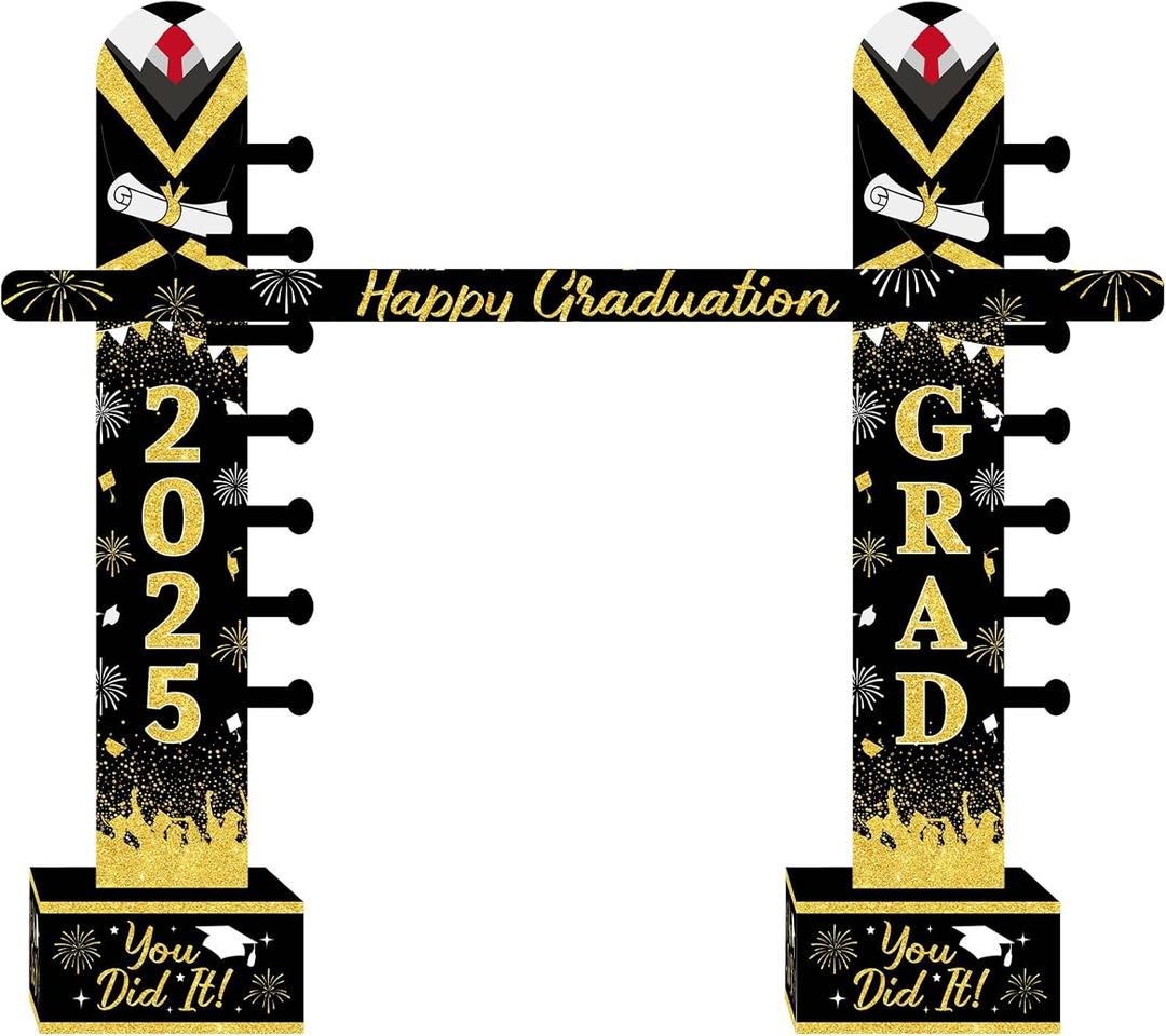 Graduation Inflatable Limbo Game for Adults 59 Inch 2025 Congrats Grad Party Games Set Graduation Limbo Stick Congrats Grad Inflatable Decoration for Indoor Outdoor Birthday Party Decor