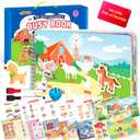 Montessori Busy Book for Toddlers 3-5, Preschool Learning Activities, Toddler Learning Binder, Educational Learning Toys for Kids Ages 3-6, Pre-Attached Velcro Activity Book, Easter Gifts for Kids