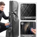 Findway 14 Way Golf Stand Bag, PU Leather Golf Bag Full-Length Dividers, Velvet-Lined for Men/Women, Lightweight Waterproof Carry Bag with Adjustable Dual Straps and Rain Hood