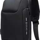 OZUKO Men Sling Backpack - Anti-Theft Crossbody Bag with USB Charging Port, Waterproof Lightweight Travel Hiking Commute Bag(Black)