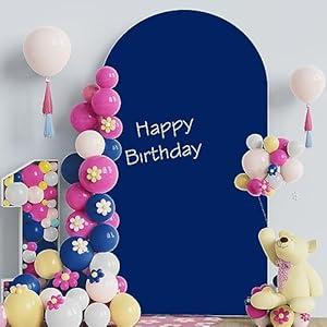 Fomcet 7.2FT Wedding Arch Cover Royal Blue 2-Sided Spandex Fitted Fabric Arch Backdrop Cover Round Top Arch Cover Fabric for Birthday Party Baby Shower Wedding Arch Stand Decoration