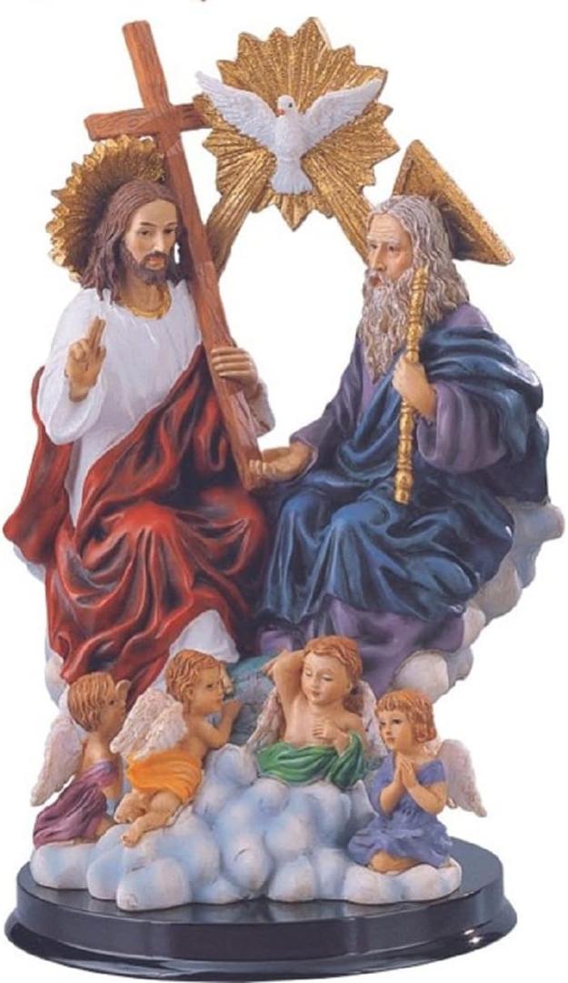 ICE Armor 9" H Holy Trinity Father, Son, and Holy Spirit Figurine Religious Decoration Holy Figurine Religious Decoration