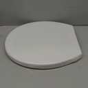 Round Toilet seat with Slow Close Hinges, Never Loosen and Easily Remove, easy cleaning, Plastic, White, Suitable for bathrooms and rental housing toilets.(16.54"L x 13.5"W)