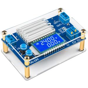 DROK DC Buck Converter, 5.3V-32V to 1.2V-32V 12A Adjustable Power Supply, 5v 9v 12v 24V 30V 32V Step Down Voltage Regulator with LCD Display Volt Transformer Reducer CC CV for RV Solar Panel Golf Cart