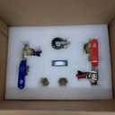 3/4 Inch Tankless Water Heater Valve Kit with Pressure Relief Valve and Gas Connectors,Clean Brass & NPT Thread