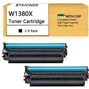 Compatible for HP W1380X 138X 138A W1380A High Capacity Volume Replacement with Laserjet Pro 3001dn 3001dw MFP3101 fdn 3101fdw Printer,4000 Pages,Black-2 Pack
