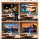 Electric FocusMagcubic Mini Projector 4K Support, Portable Projector with WiFi 6 and Bluetooth 5.4, Smart Proyector, 5W Soundbase Speaker, 180Rotation for Home Theater