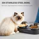 PETKIT 304 Stainless Steel Elevated Cat Bowls&Dog Bowls,Raised Cat Food and Water Bowl Set, Non-Slip, Anti Vomiting 15Â°Tilted Cat Small Animal Plate
