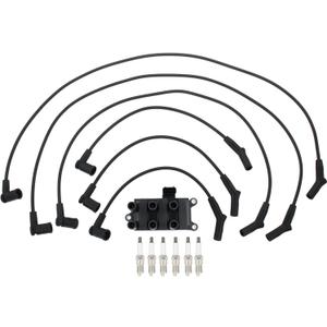 ApplianPar Ignition Coil and Spark Plug Wires Set for Ford E150 E250 2001-2003, F150 4.2 2001-2008, Freestar 2004-2007, Mustang 2001-2004, Ranger 2001-2008, Taurus 2001-2007, Mazda B3000 2001-2007 V6