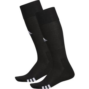 adidas Rivalry Soccer Socks (2-Pack) Over-The-Calf Athletic Fit for Men & Women (Medium, Black/White)
