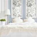RoomMates RMK12298PL Iris Peel and Stick Wallpaper, Grey, Taupe