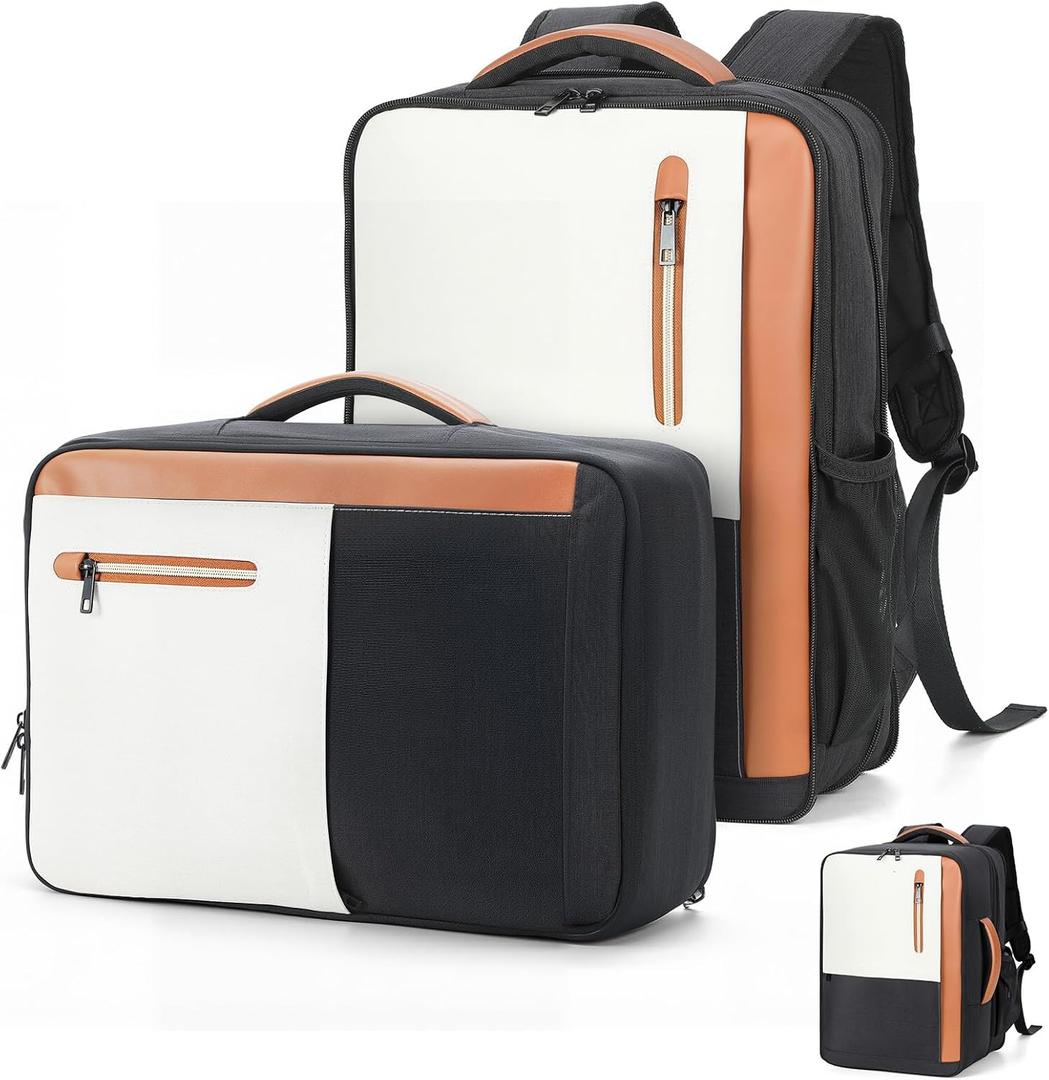 Travel Laptop Backpack, Large Work Bag for Women Men, Carry On Luggage Suitcase Airline Approved Personal Item Backpack, 17" Waterproof Computer Bag for College Hiking Weekender Essentials