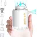 Portable Air Pump for Inflatables, Eagerey 2000mAh USB C Rechargeable Tiny Air Pump with Camping Light Ultra-Mini Air Mattress Pump for Pool Floats Sleeping Pad Swimming Ring Vacuum Storage Bag