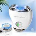 Electric Nail Clipper with LED Light & 3 Speeds, Fingernail Cutter and Polisher 2 in 1 Design, Nail Scraps Storage Rechargeable Safety Fingernail Trimmer for Baby Seniors and Adult, Whit