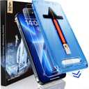 MAGIC JOHN 2 Pack for iPhone 13 Pro Max/iPhone 14 Plus 6.7 inch Tempered Glass Screen Protector, Auto Dust-Elimination Installation, Bubble Free, HD Clear, Easy Installation