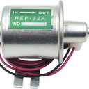 12V Universal Electric Fuel Pump Low Pressure 4~7 PSI Inline Diesel Gas Compatible with All 12V Cars Trucks Boats Carburetor Lawnmower and Generators HEP-02A ATV