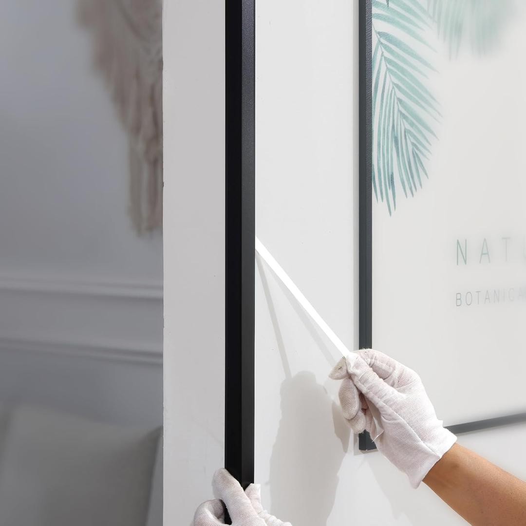 Gaahing Aluminum L Molding Corner Guards, Peel and Stick Trim for Wall Protection, Door Frame, Tile Edge (3Pcs x 2.9ft x 0.8in, Matte Black) Gaahing Aluminum L Molding Corner Guards, Peel and Stick Trim for Wall Protection, Door Frame, Tile Edge (3Pcs x 2.9ft x 0.8in, Matte Black)