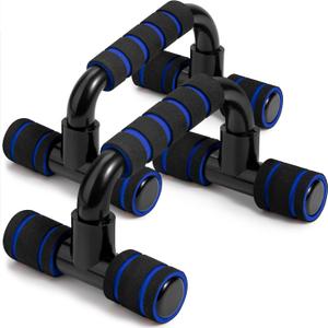 Ergonomic Push Up Bars (2 Pack) - Portable Push Up Handles for Men & Women, Ideal for Home, Gym, or Floor Workouts  Deep Muscle and Strength Training (Blue)