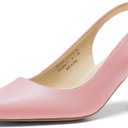 DREAM PAIRS Women's Kitten Heel Slingback Pointed Closed Toe Low Stiletto Heels Dress Bridal Elegant Wedding Pumps Shoes 7.5