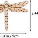 HEALLILY Blank Wooden Ornaments 50 Pcs Unfinished Wood Slices, Christmas Ornaments Wood Kit, Natural Wooden DIY Crafts with Rope for Xmas Holiday Hanging Decorations Wooden Dragonfly Decorations 1