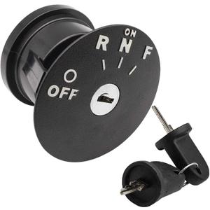 Drive-up Ignition Key Switch W/2 Keys for EZGO Electric RXV 2008-Up Replaces #605637 (Key Switch W/2 Keys) (Black)