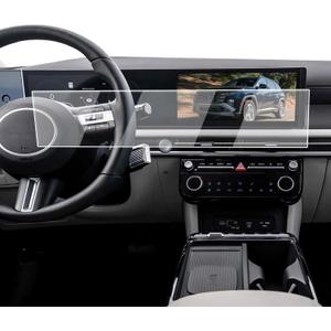 2025 Tucson Screen Protector - For 2025 Tucson(SE/SEL/SEL Convenience/XRT/Limited) 12.3-Inch Integrated Screen - 9H Tempered Glass 2025 Tucson/Hybrid/Plug-in Hybrid & 2025-2026 Santa Cruz Accessories