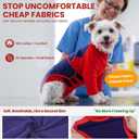 2IN1 Dog Recovery Suit with Sleeve to Prevent Licking, Easy Potty Diaper Design Surgical Suits for Large Dogs, Soft & Breathable Cone Alternative, Spay/Neuter Onesie for Female Male Dog/Cat, Red, 2XL
