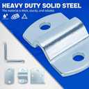 Lonffery Trailer Gate Latch, 2 Pack Stake Bed Latches, Straight Side Gate Bracket Sets for Utility Trailer, Trucks, Wood