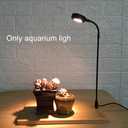 LED Aquarium Light 360 Degree Full Spectrum LED Light with Bamboo Board 10W Nano Fish Tank Light USB Powered Flat Nano Aquarium Light Bett a Fish Tank Light for Plant Growth