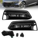 WILD BEAR LED Fog Lights Assembly fit for 2018 2019 2020 Accord Sedan Driving Lamps kit with Switch and Harness