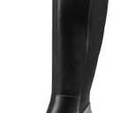 DREAM PAIRS Women's Knee High Boots, Comfortable Platform Round Toe Stretch Boots for Women (6, Black)