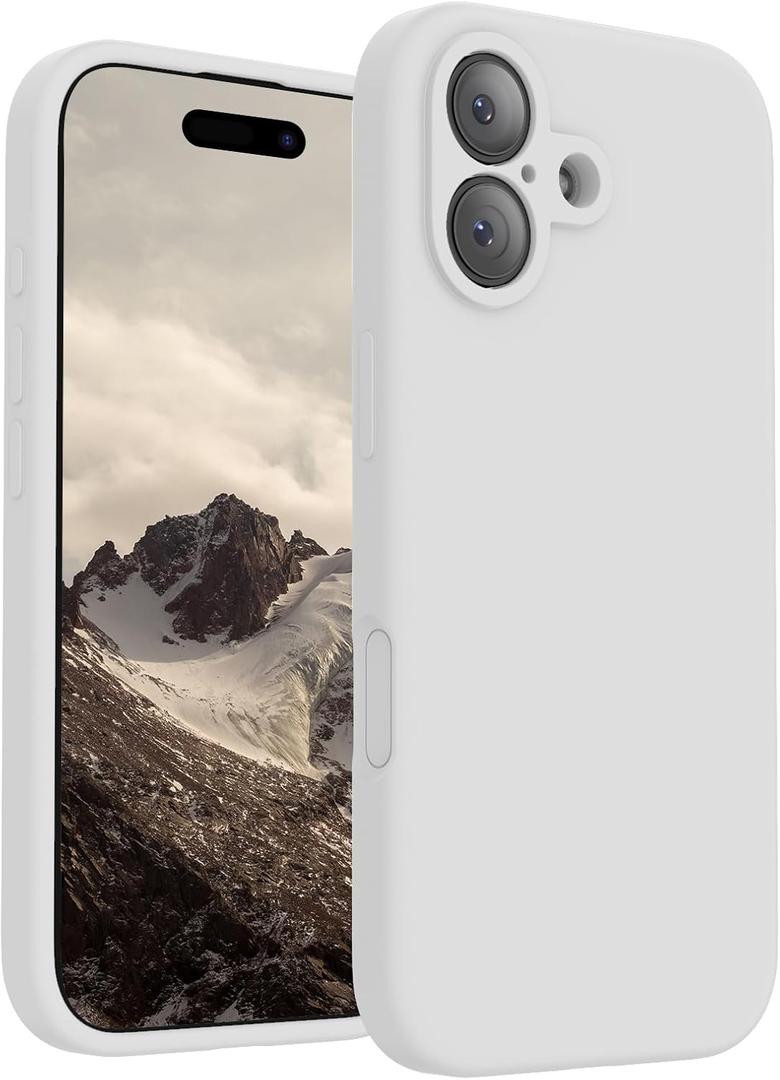 FireNova Magnetic for iPhone 17 Case, Compatible with MagSafe, [Integrated Silicone Camera Control Button] [Camera Protection] Anti-Scratch Microfiber Lining Phone Case, 6.3", White