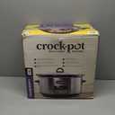 Crock-Pot Large 8-Quart Programmable Slow Cooker with Auto Warm Setting Black Stainless Steel Includes Cookbook (Pack of 1)