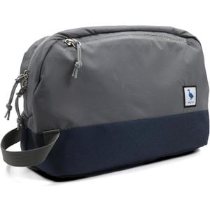 Travel Toiletry Bag 5L, Compact Travel Organizer with Waterproof TPU Wet/Dry Compartment (Ash Grey)