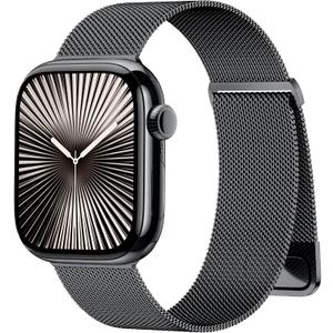 Magnetic Band Compatible for Apple Watch Bands Women Men 40mm 38mm 41mm 42mm 46mm 44mm 45mm 49mm, Stainless Steel Mesh Metal Sport Strap Wristband iWatch Series 11 10 9 8 7 6 5 4 3 2 1 SE Ultra
