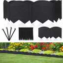 Garden Edging 20Ft Landscape Edging 6 Inch Height with 20Pcs Stakes, 20Pcs Plastic Garden Edging Border No Dig Black Edging for Landscaping Flower Bed Edging Borders Lawn Edging