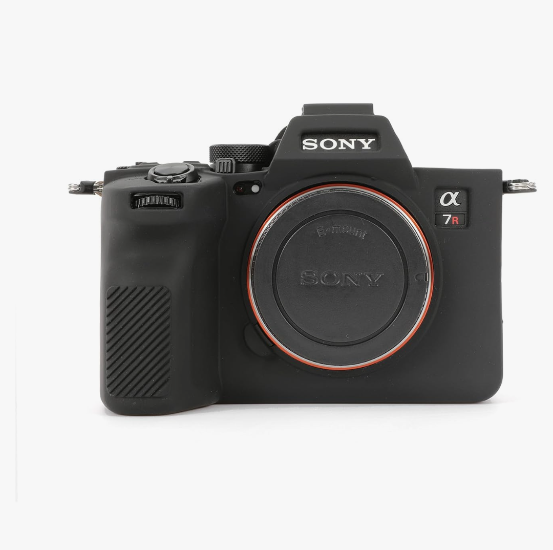 Rieibi Accessory for Sony A7RV Case, Soft Silicone Protective Case for Sony A7R5/A7R V/Alpha 7R V/A7RV/A7R 5/A7RM5 Digital Camera, Lightweight A7 RV Camera Case Grip Body Skin - Black