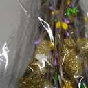 Zeyune 6 Pcs Mardi Gras Centerpiece Table Decor 16.5 Inch Mardi Gras Glitter Table Picks Carnival Purple Gold Green Tree Topper Picks Ornaments for Carnival Masquerade Party Decoration Vase Fillers