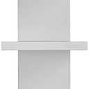 Danya B 5 Tier Wall Shelf Unit Narrow Smooth Laminate Finish - Vertical Column Utility Shelf Floating Storage Home Decor Organizer 5.1" x 6" x 30" (White), 30h X 6l X 5.1w