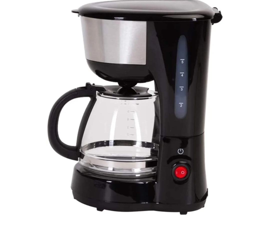 Drip Coffee Maker, Elegant Design, Six cup Coffee Machine, Anti drip Function, Stainless W, 750 ml, for family, restaurant energy saving