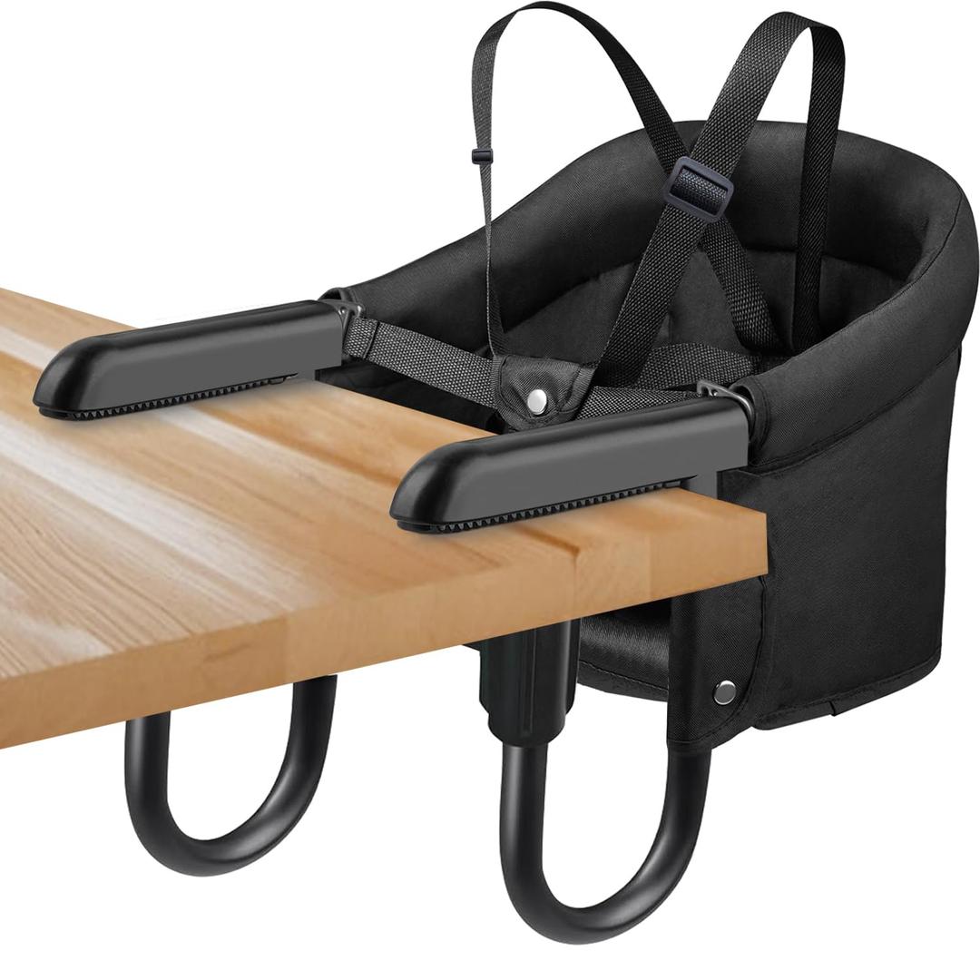 Hook On Chair, Portable Baby Feeding Seat Attached to Table - Clip On High Chair With Fold-Flat Storage Bag, Easy Clean Fast Table Seat for Home and Travel, Tight Fixing and Anti Drop Toddler Seat