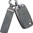 YO&YOYE Compatible withVW Volkswagen Key Fob Cover with Keychain Leather Key Protector