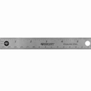 Westcott 6" Stainless Steel Rulers, 6" Length x 0.8" Width, 1/16, 1/32 Graduations, Metric, Imperial Measuring System, Stainless Steel, Stainless Steel, 12 / Box