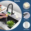 Faucet Mat for Kitchen Sink, 23.6"x 3.9" Fast Drying Diatomite Stone Sink Tray, Kitchen Sink Splash Guard, Water Absorbing Stone Tray for Sink, White